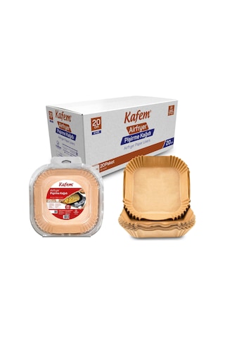 Kafem Airfryer Pişirme Kağıdı Kare 20 x 25'li 20 CM
