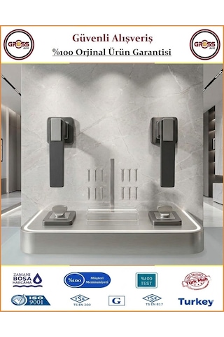 Sofuoğlu Asude Rozetli Kapı Kolu - Mat Siyah Saten - Wc Banyo