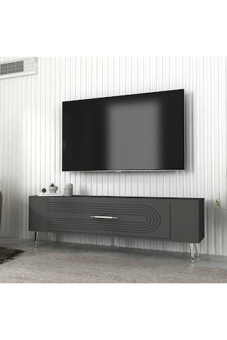 Retrol3ct Tv Sehpası Antrasit-gümüş
