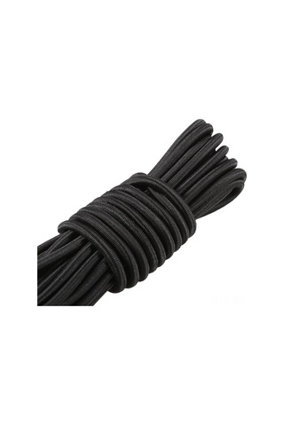 Neevoyu Siyah 4mm Lateksli Kayık Kordonu - Çantalar Ve Eşyaları Sabitlemek İçin Esnek Lastik Telli İp
