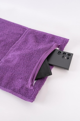 Spor Havlusu %100 Pamuklu Fermuarlı Cepli 30x100 Cm Mor