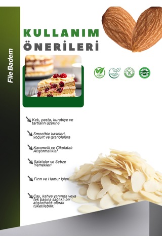 File Badem 250g Almond Flakes Taze Yeni Mahsül 250 G