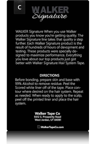 Walker Signature Tape Protez Saç Bandı Oval (''C'' - 2.0cm x 7.5c