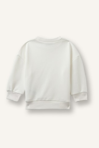 Defacto Baskılı Bisiklet Yaka Kalın Kumaş Sweatshirt Kız Bebek I5084a526auer85 Ekru-er85