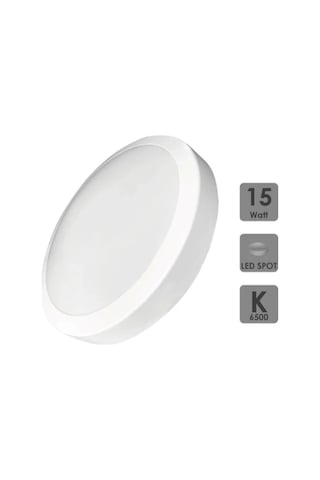 Mutech Led 15w Glop Tavan Armatür Beyaz Işık 1500 Lümen