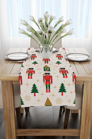 Kırmızı Yeşil Yılbaşı Temalı Dijital Baskılı Runner Cgh795-Rn