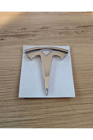 Tesla Model Y Legacy / Model 3 Ön Kaput Arma Logo Krom Nikelaj 6x6cm