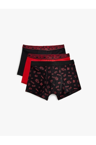 Koton 3'lü Boxer Seti Baskı Detaylı Çok Renkli Bordo 5wlm90087mk Bordo