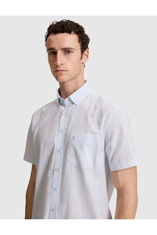 Pierre Cardin Erkek Buz Mavisi Gömlek Kısa Kollu 50325364-vr095
