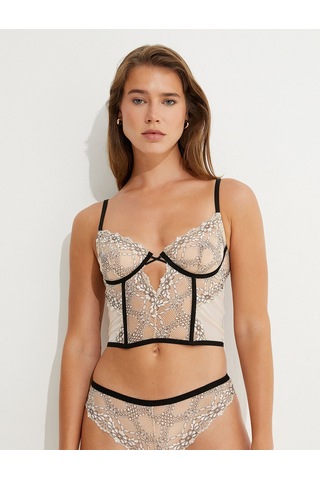 Koton Bralet Sütyen Dantelli Biye Detaylı Dolgusuz Ten Rengi 4wlk10062mk 4WLK10062MK912 Ten Rengi