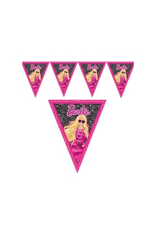 Barbie Üçgen Flama Bayrak Set Pk:1 +3 Barbie Üçgen Flama Bayrak Set Pk:1 +3