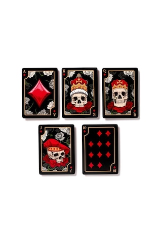 Puckator Skulls And Roses Premium Oyun Kağıdı Koleksiyonluk İskambil Kartları