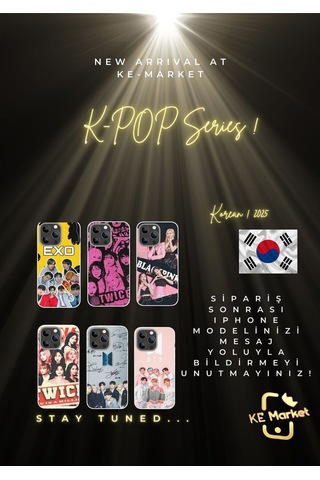 K pop Series Black Pink Apple Uyumlu iPhone Tüm Modellere Kılıf 678x111213141516 Plus