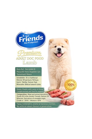 Premium Kuzu Etli Yavru Köpek Konservesi 12x400gr Chunk Special