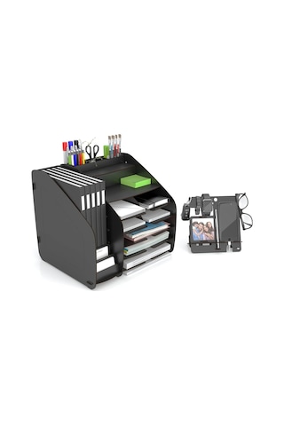 Mingitav Design Otto Fx-xl Modest - 2 Renk - A4 Evrak Rafı Masaüstü Organizer Design Otto Fx Xl Modest Siyah Çok Renkli
