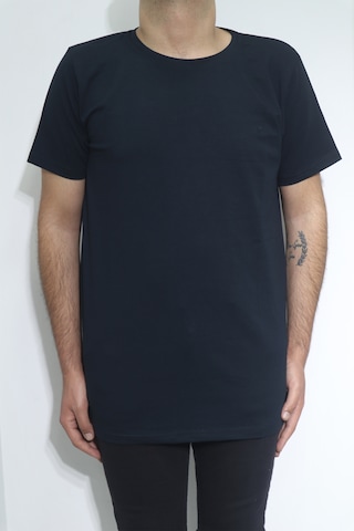 Santa Dmctekstil Erkek Düz Spor Kesim Dar Kalıp Bisiklet Yaka Battal T-shirt Lacivert
