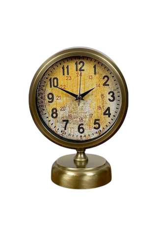 Antique Touch 25x20 Eskitme Metal Masa Saati Çok Renkli