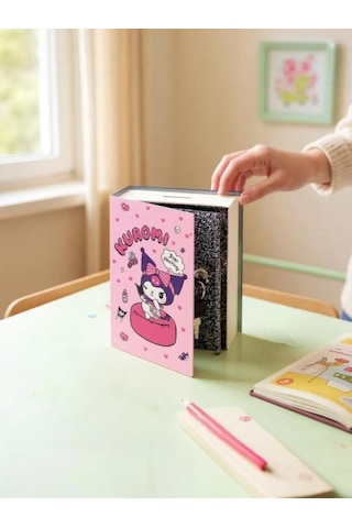Kuromi Figürlü Çelik Kilitli Pembe Para Kasası