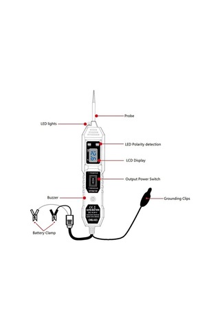 Pazly Otomotiv Güç Devre Probu Test Cihazı 3.5v-36v Araba İçin Mavi