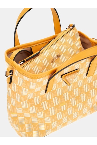 Guess G Wave Geometrik Desenli Mini Kadın El Çantası Hwjt9344750 Sarı