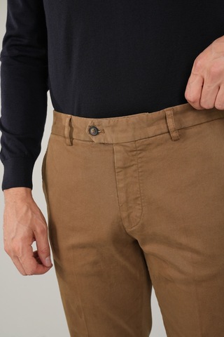 Bisse Haki Pamuklu Chino Pilesiz Erkek Pantolon Pns24k24001 D49 Haki