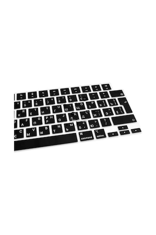 Macbook Klavye Koruyucu Rusça Iso Enter Air 13.6 15.3 Ve Pro 14 16 M1 M2 M3 M4 M5 Pro A3434 Uyumlu İnce Silikon Kaplama Işıklı Klavye İle Tam Uyumlu Siyah