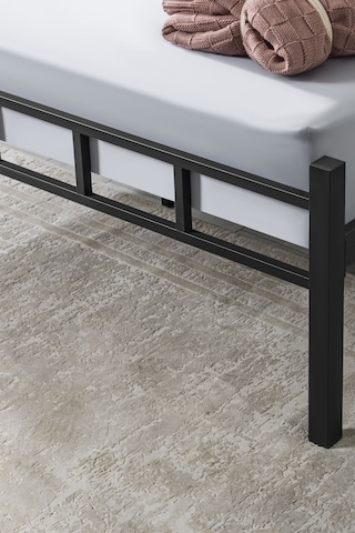 Evgerevgereçleri K90 Siyah Metal Karyola Çift Kişilik Yataksız (512899323)