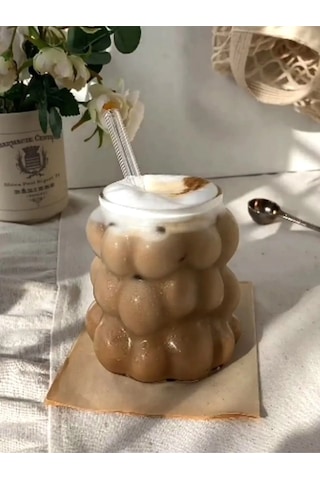 2 Li Set Isıya Dayanıklı Borosilikat Boncuk & Üzüm Şekilli Bardak Boncuklu Tasarım Meyve