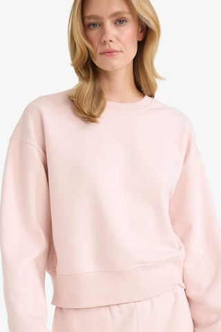 Defacto Boxy Fit Bisiklet Yaka Basic Düz Sweatshirt B8568ax25aupn364 Pembe