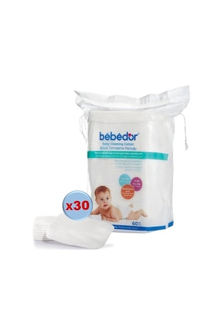 Bebedor Bebek Temizleme Pamuğu 1800 Adet (30Pk*60)