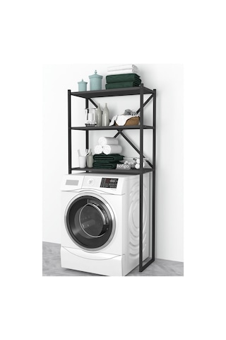 Bofigo 3 Raflı Metal Banyo Düzenleyici Metal Banyo Rafı Antrasit