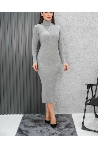 Kozia Outdoors Kadın Dik Yaka Kaskorse Kalem Elbise 130 Cm Gri