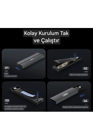 Eaget 20gbps M.2 Nvme Ssd Kutusu Ce Lisanslı 2280/2260/2242/2230