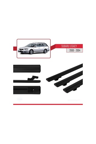 Subaru Legacy 2000-2004 Arası İle Uyumlu Basic Model Ara Atkı Tavan Barı Siyah 3 Adet