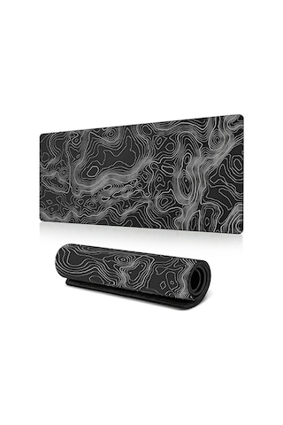Pazly Cbtx 400x900 3mm Soyut Desen Masaüstü Mat - Termal Transfer Baskılı Mouse Pad - Line-7 Hat-7