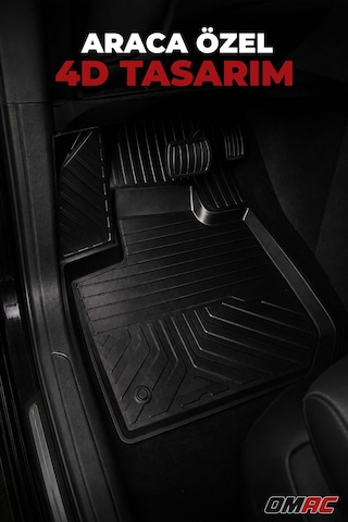Volkswagen Amarok 2022-2026 Uyumlu 4d Havuzlu Paspas Kauçuk Siyah 5 Parça