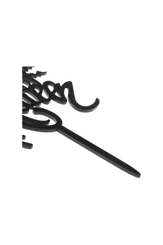 Homyl Akrilik Mutlu Cadılar Bayramı Yarasa Kek Toppers Partisi Siyah