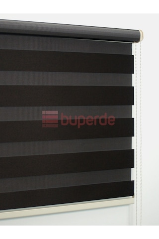 Buperde Koyu Kahverengi Acı Kahve Bambu Zebra Stor Perde