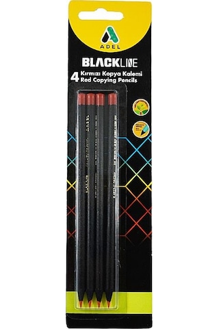Adel Blackline 4 Adet Kırmızı Kopya Kalemi