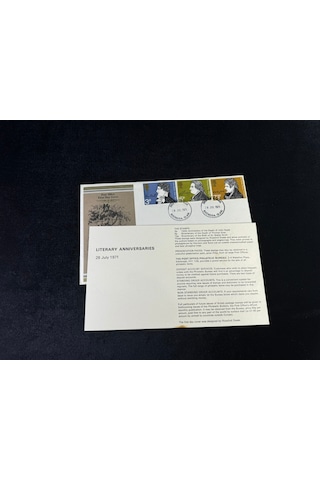 İngiltere Fdc 1971 Literary Anniversaries İlk Gün Zarfı Tam Seri