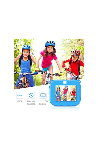 Xindoker "çocuklar İçin 30 Metre Su Geçirmez Hd Spor Kamera - Şirin Tasarım Ve Kolay Kullanım" Mavi