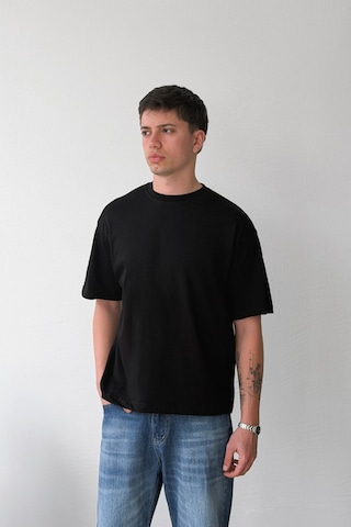 Flaw Oversize 3'lü Basic Tişört-29980 Siyah