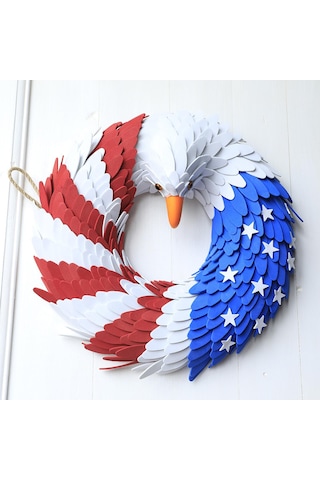 Suntek Anma Günü Çelengi Amerikan Bayrağı Kartal 37cm