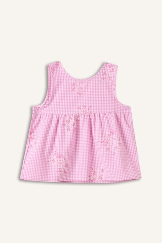 Defacto Çiçek Desenli Poplin Kısa Kollu Pembe Gömlek Kız Bebek H9296a526hspn171 Pembe-pn171