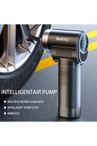 Xuweiwei 1pc Kablosuz Kablosuz El Kompresörü 150psı Elektrikli Lastik Şişirme Usb Pil Çift Güç 18650 Araba Motosiklet Bisiklet