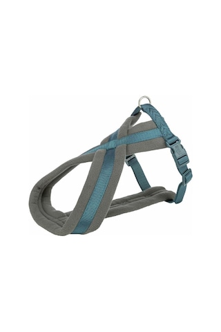 Trixie Premium Köpek Yürüyüş Göğüs Tasması M/l 50-90 Cm / 25 Mm Petrol Mavisi Açık Gri