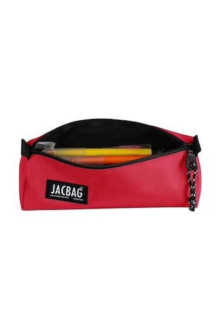 Jacbag Mercan Kız Çocuk Tek Bölmeli Üçgen Okul ve Ofis Kalem Kutusu Çok Renkli