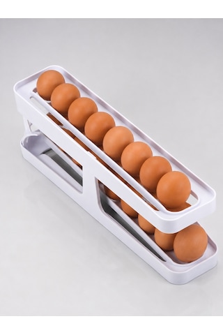 Yumurta Düzenleyici Organizer Buzdolabı İçin Yer Tasarruflu Saklama Rafı Çok Renkli