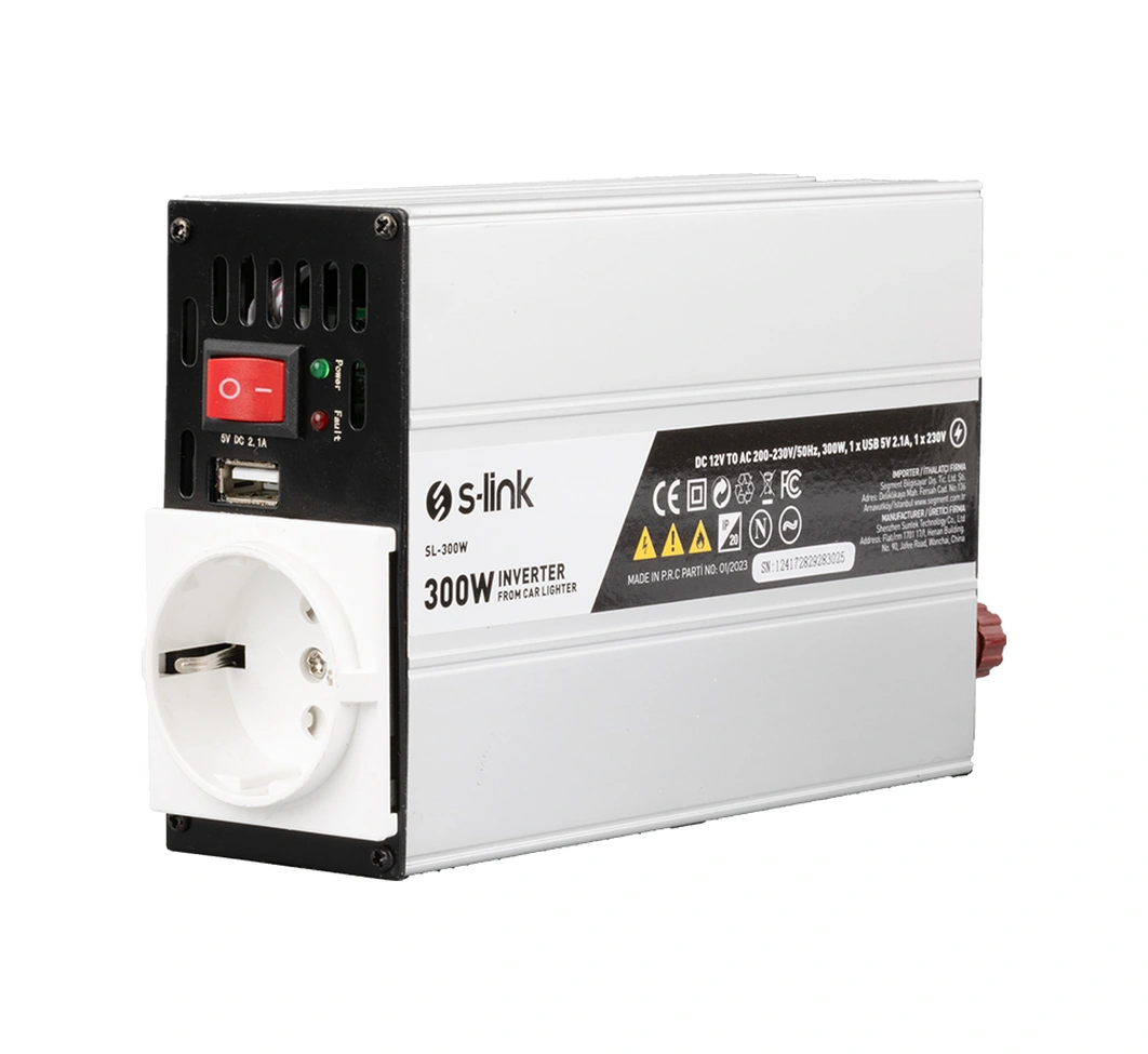 Powermaster S-link Sl-300w 300w Dc12v-ac230v Çakmaktan Power İnverter