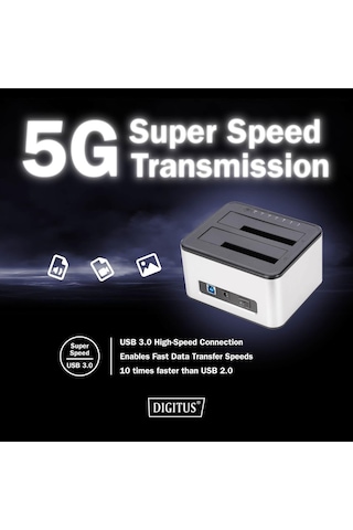 Da-71540-2 Çift Sata Hdd Yerleştirme İstasyonu Usb 3.0 2,5 İnç / 3,5 İnç Ssd Ve Sabit Disk İçin Sa